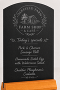 A4 Custom Engraved Black Chalkboard Menu/Signs/Display Stands
