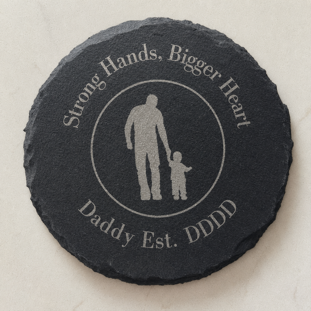 Personalised Father's Day Slate Coasters - Younger Children Designs