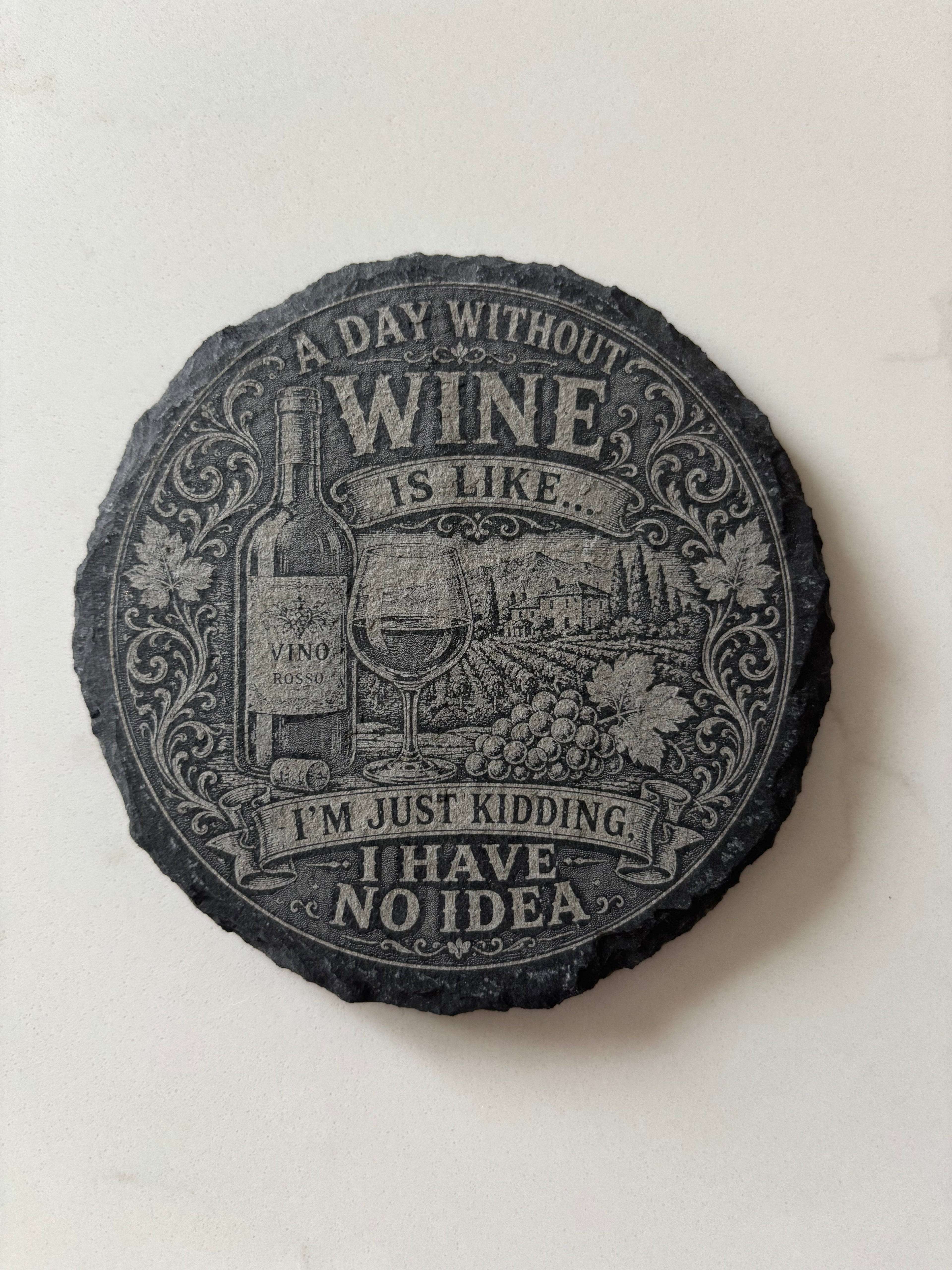 Engraved Novelty Slate Coaster – Funny, BBQ, Coffee & Alcohol Designs