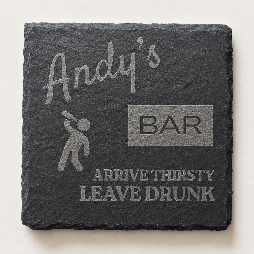 Slate Coasters Custom Engraved - Personalised/Gift/Present/Keepsake