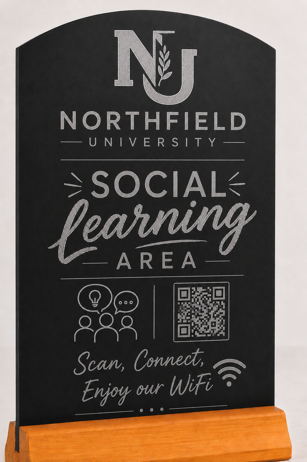 A4 Custom Engraved Black Chalkboard Menu/Signs/Display Stands