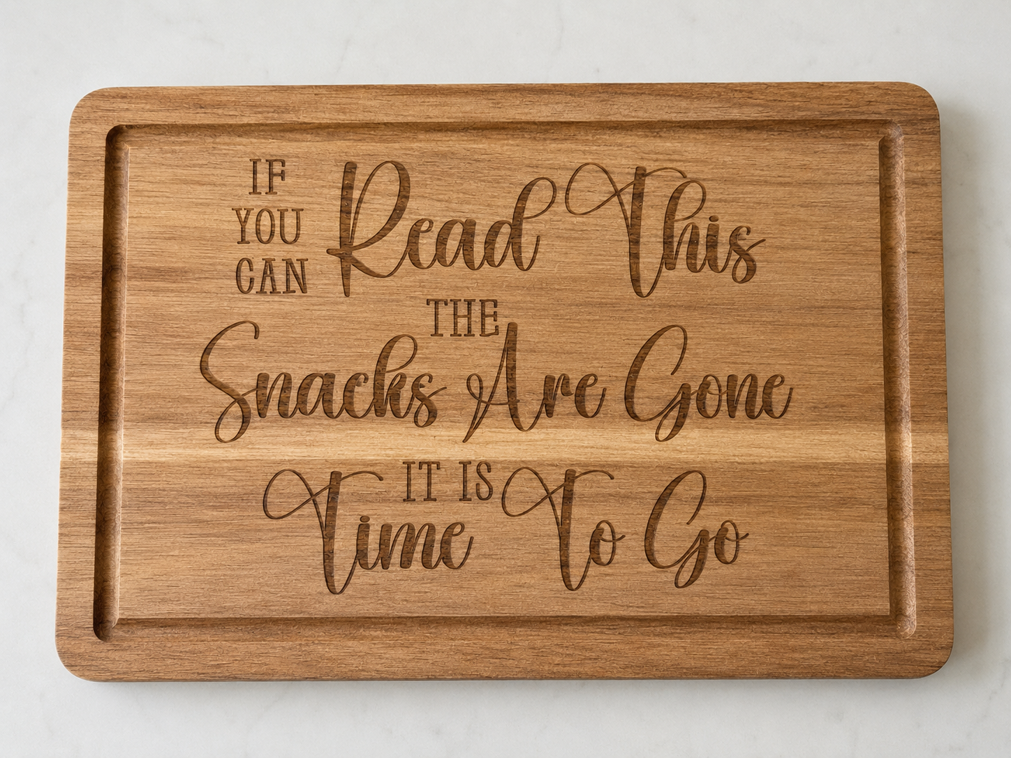 Acacia Wood Large Serving/Cutting/Charcuterie/Chopping Board - Personalised, Custom Engraved