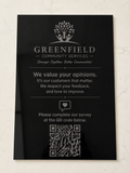 Custom Laser Engraved Acrylic QR & Business Sign