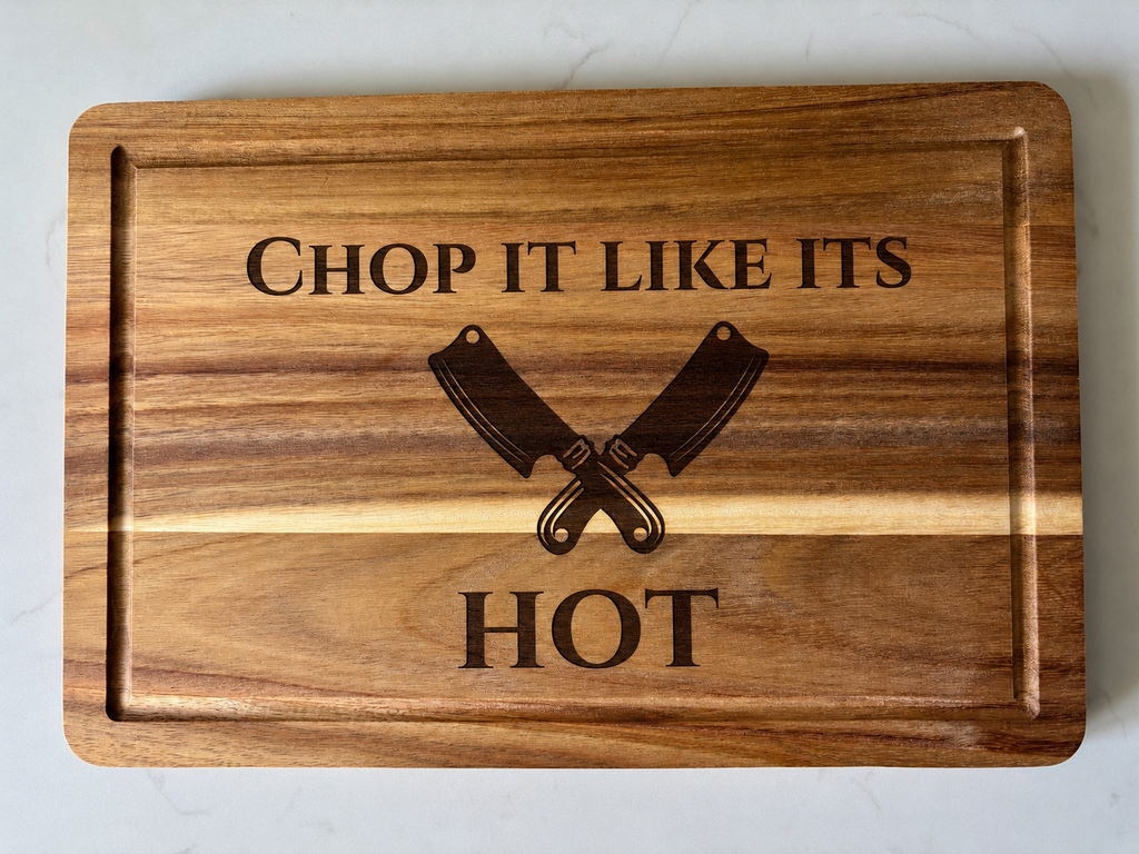 Acacia Wood Large Serving/Cutting/Charcuterie/Chopping Board - Personalised, Custom Engraved