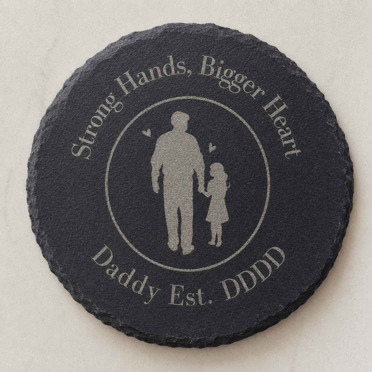 Personalised Father's Day Slate Coasters - Younger Children Designs