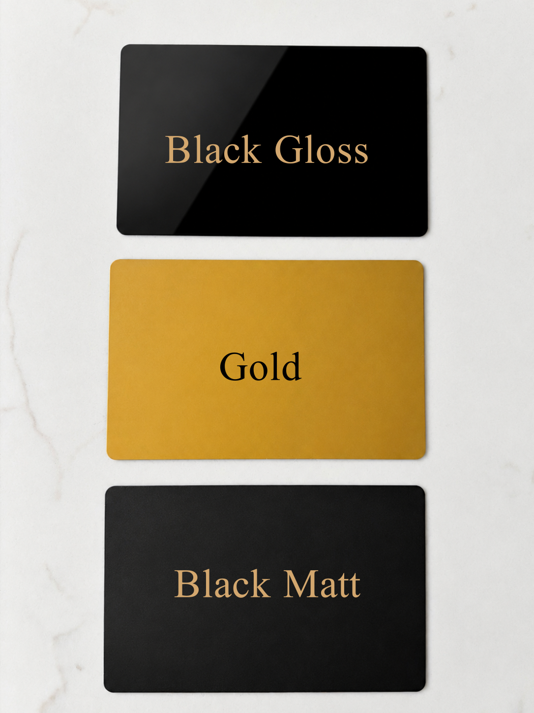 Business Cards Custom Engraved - Coated Aluminium x50