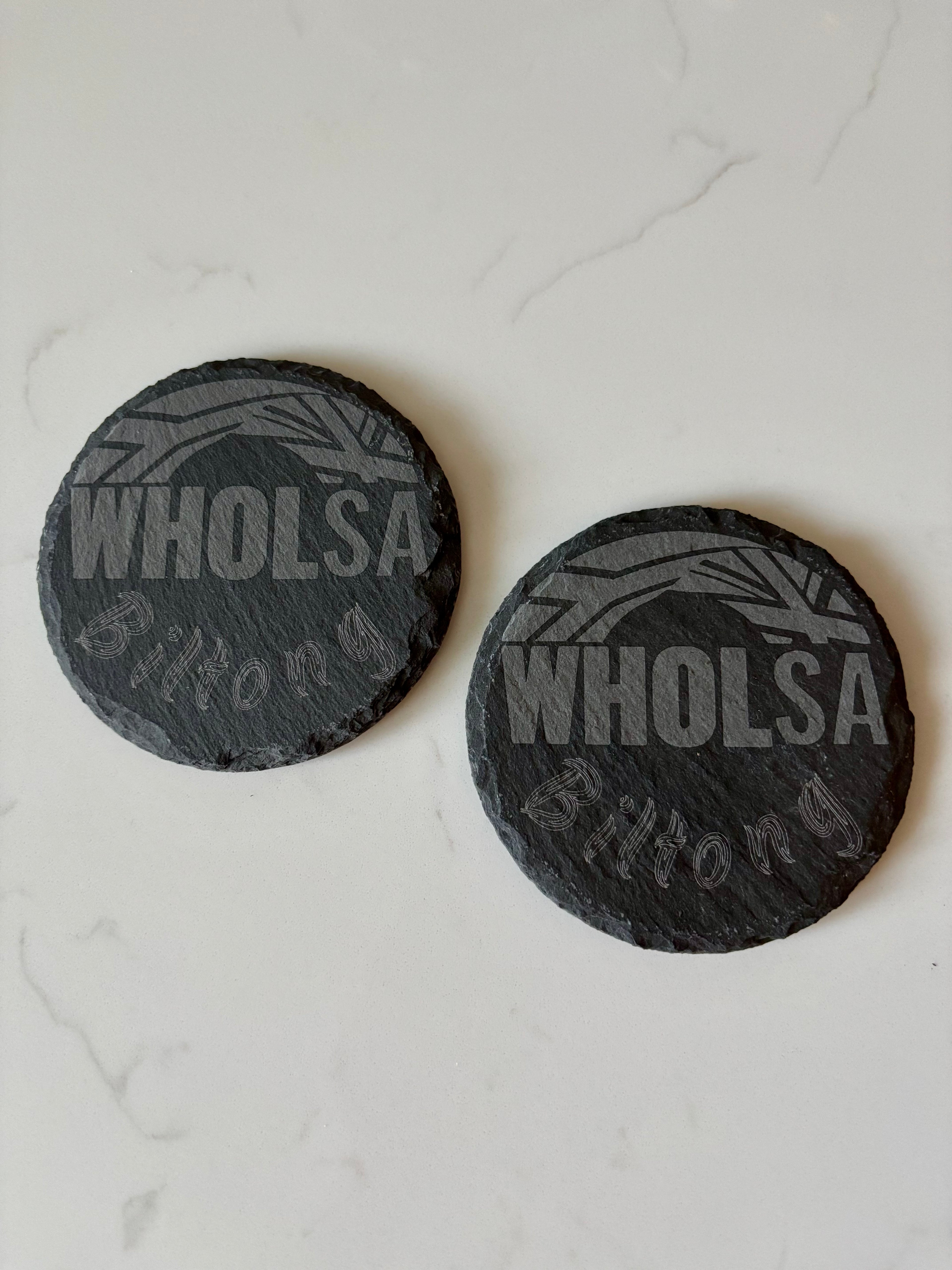 Slate Coasters Custom Engraved - Business/Corporate Logo/Branding