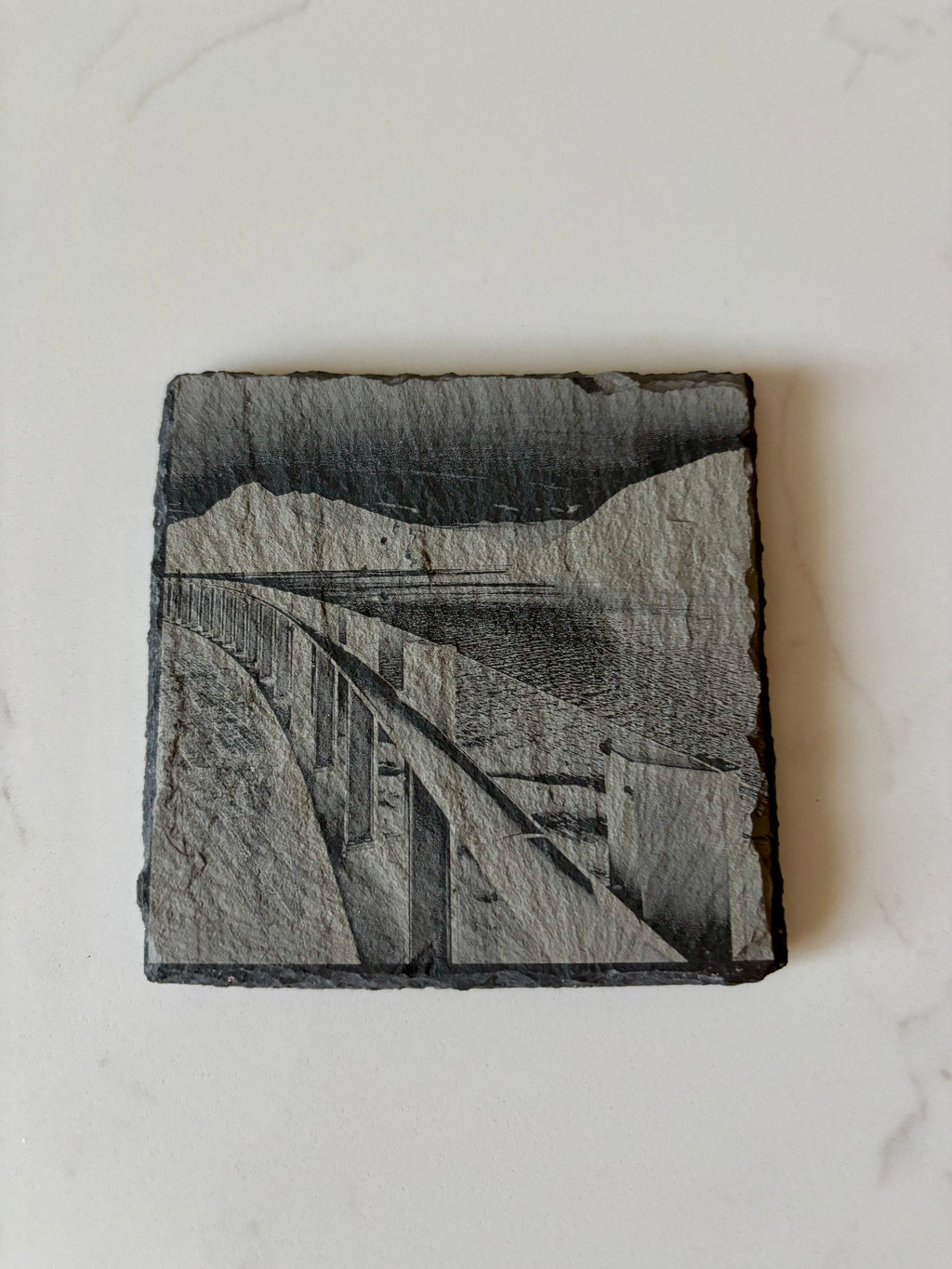 Custom Engraved Slate Coaster - Personalised/Gift/Present/Keepsake