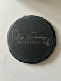 Custom Engraved Slate Coaster - Business/Corporate Logo/Branding