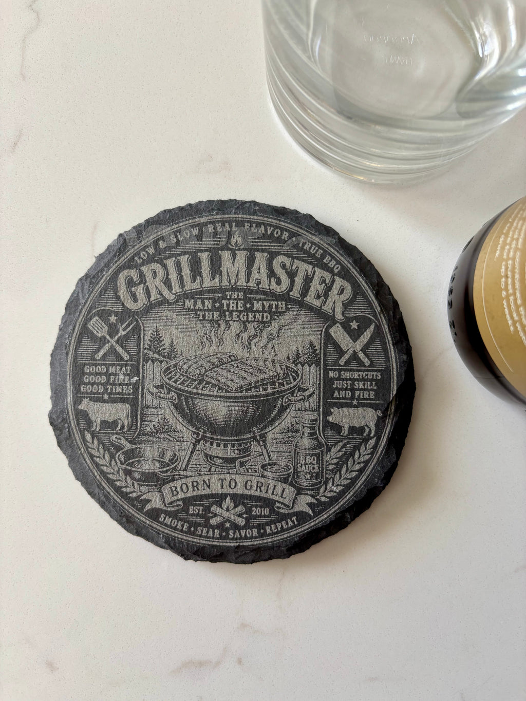 Slate Coasters Custom Engraved - Personalised/Gift/Present/Keepsake