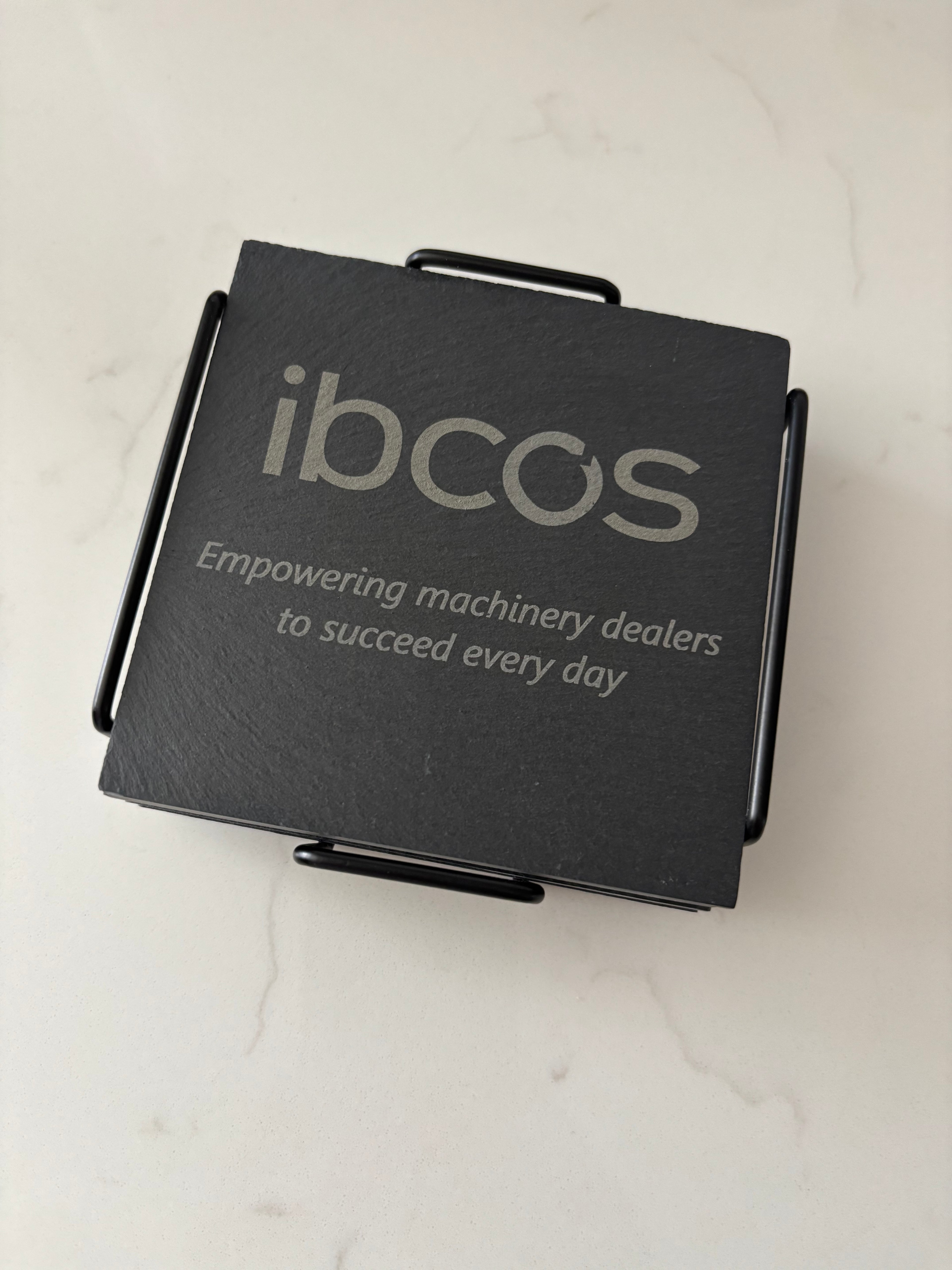 Slate Coasters Custom Engraved - Business/Corporate Logo/Branding