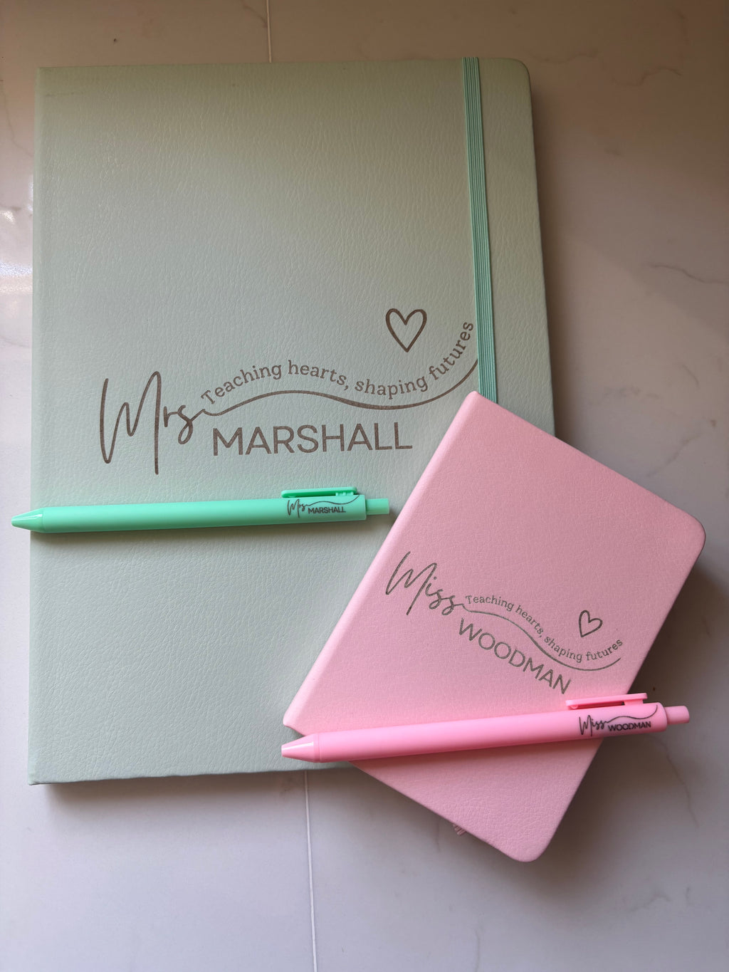 Personalised Faux Leather A6 Executive Notebook & Pen Set