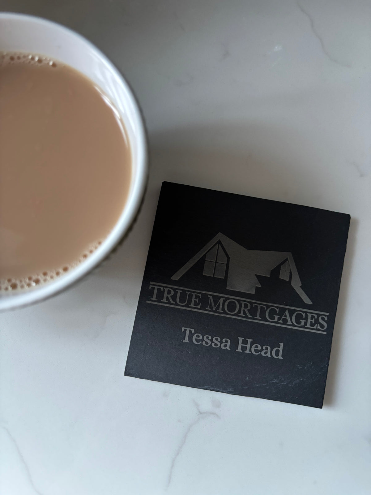 Custom Engraved Slate Coaster - Business/Corporate Logo/Branding